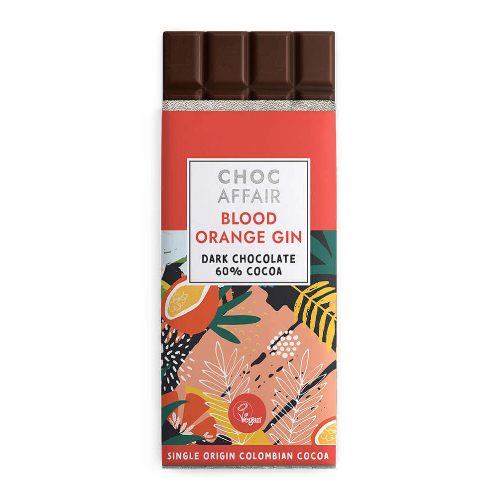 Choc Affair Blood Orange Dark Chocolate 90G